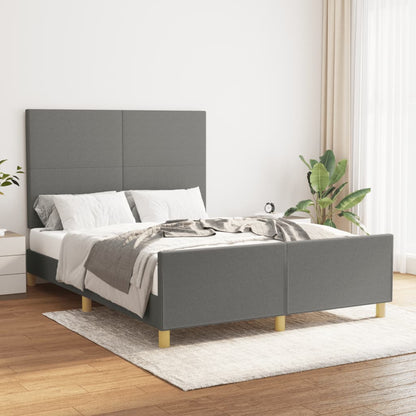 Giroletto senza Materasso Grigio Scuro 140x200 cm Tessuto