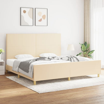 Giroletto senza Materasso Crema 200x200 cm in Tessuto