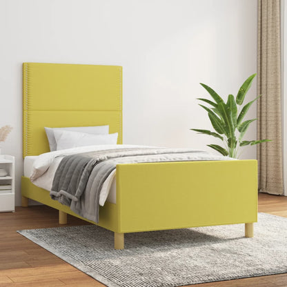 Giroletto con Testiera Verde 80x200 cm in Tessuto