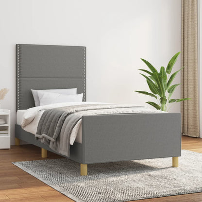 Giroletto senza Materasso Grigio Scuro 90x200 cm Tessuto