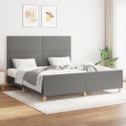 Giroletto senza Materasso Grigio Scuro 160x200 cm Tessuto
