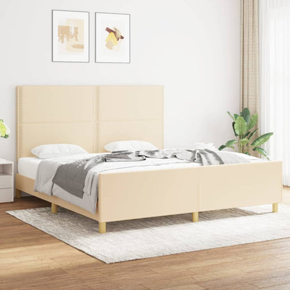 Giroletto senza Materasso Crema 180x200 cm in Tessuto