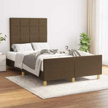 Giroletto senza Materasso Marrone Scuro 120x200 cm Tessuto