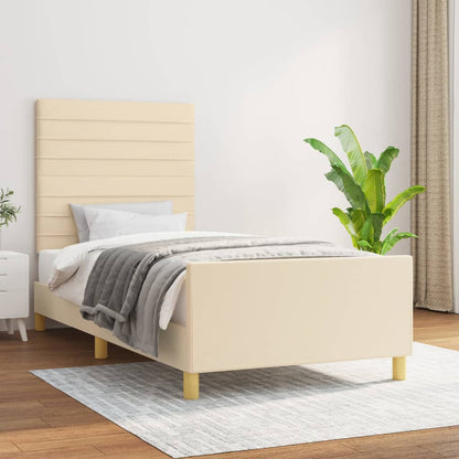 Giroletto senza Materasso Crema 80x200 cm in Tessuto