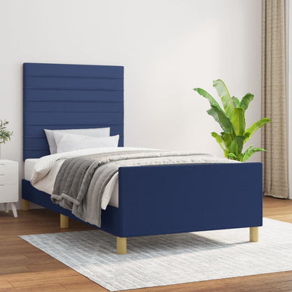 Giroletto senza Materasso Blu 90x200 cm in Tessuto