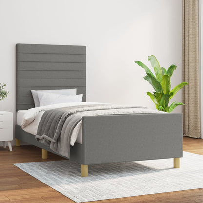 Giroletto senza Materasso Grigio Scuro 100x200 cm Tessuto
