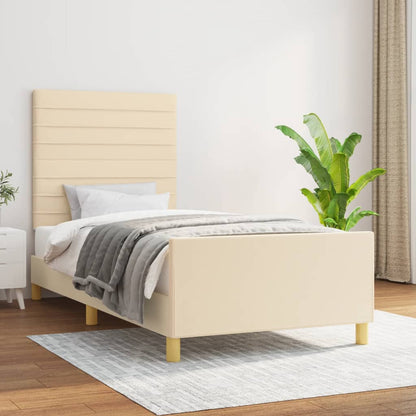 Giroletto senza Materasso Crema 100x200 cm in Tessuto