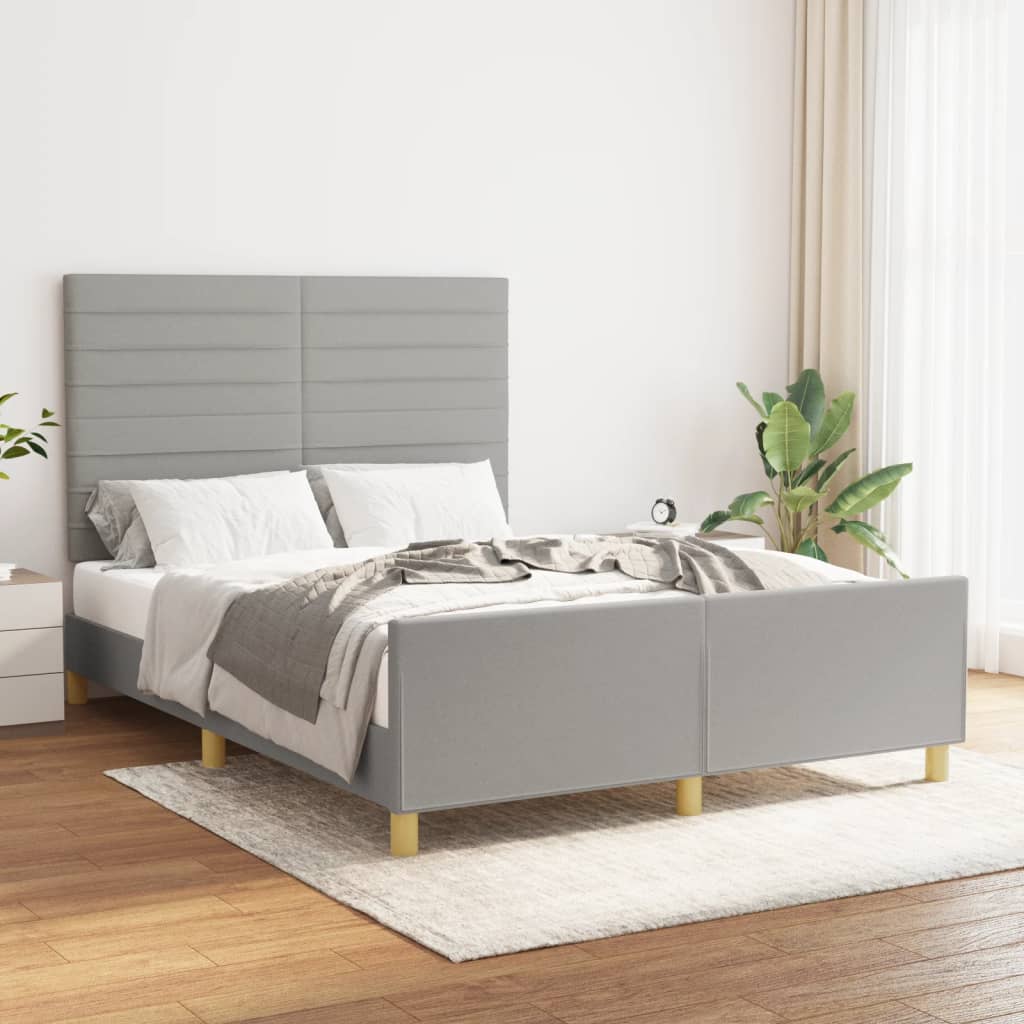 Giroletto senza Materasso Grigio Chiaro 140x200 cm Tessuto