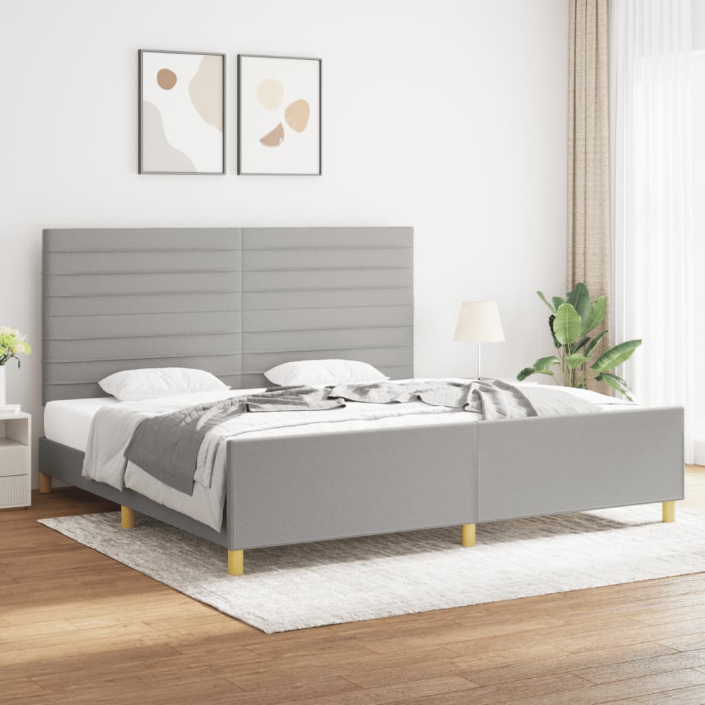 Giroletto senza Materasso Grigio Chiaro 200x200 cm Tessuto