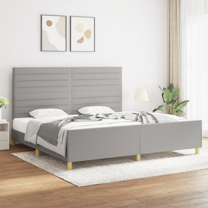 Giroletto senza Materasso Grigio Chiaro 200x200 cm Tessuto