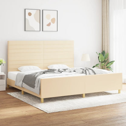 Giroletto senza Materasso Crema 200x200 cm in Tessuto