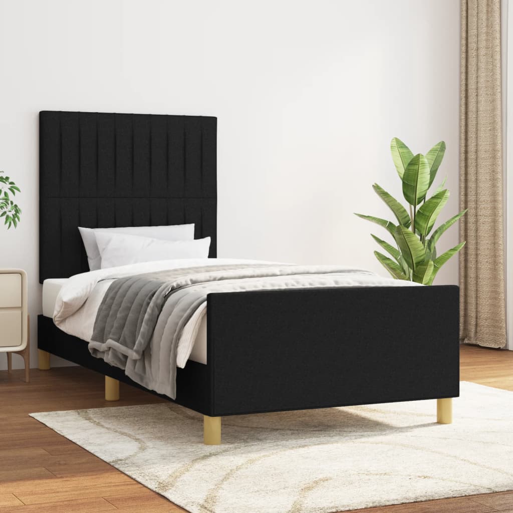 Giroletto senza Materasso Nero 80x200 cm Tessuto