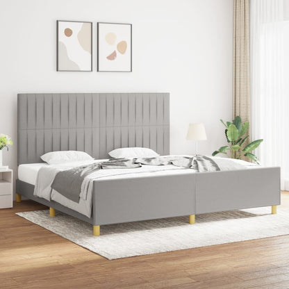 Giroletto senza Materasso Grigio Chiaro 200x200 cm Tessuto