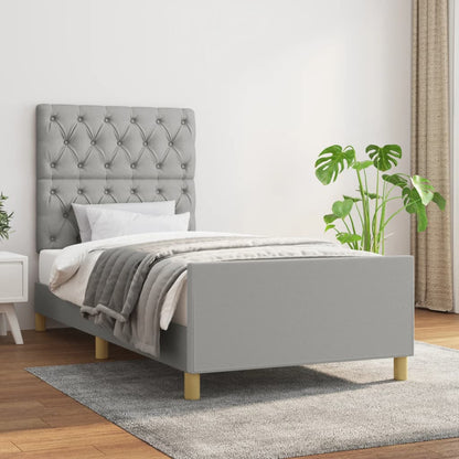 Giroletto senza Materasso Grigio Chiaro 80x200 cm Tessuto