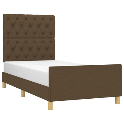 Giroletto senza Materasso Marrone Scuro 80x200 cm Tessuto