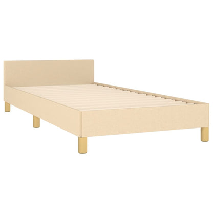 Giroletto senza Materasso Crema 80x200 cm in Tessuto