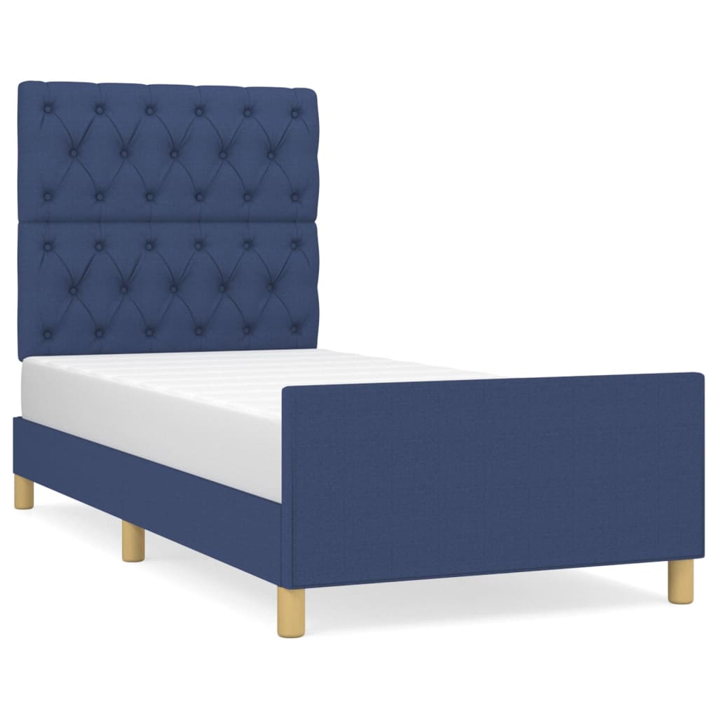 Giroletto senza Materasso Blu 80x200 cm in Tessuto