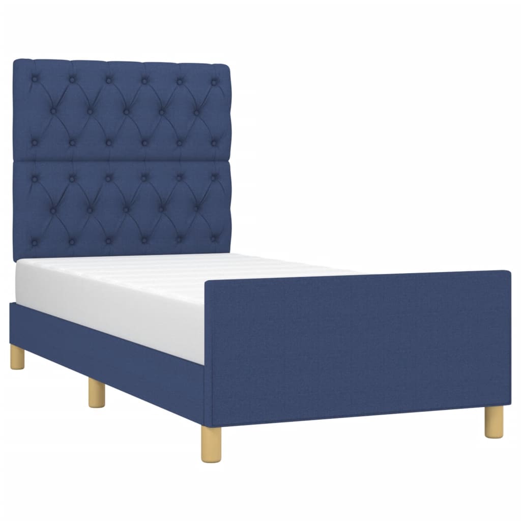 Giroletto senza Materasso Blu 80x200 cm in Tessuto