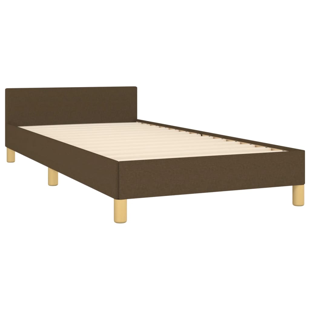 Giroletto senza Materasso Marrone Scuro 90x190 cm Tessuto