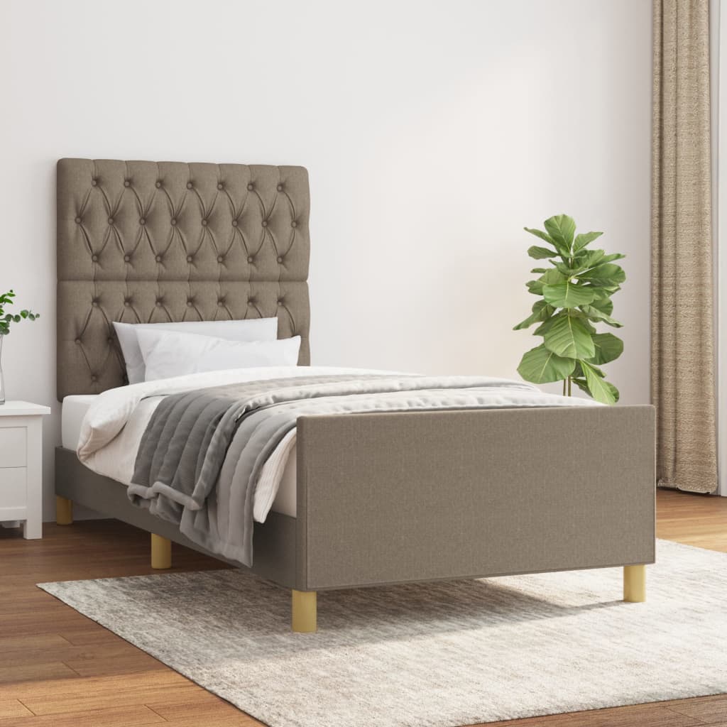 Giroletto senza Materasso Tortora 90x190 cm Tessuto