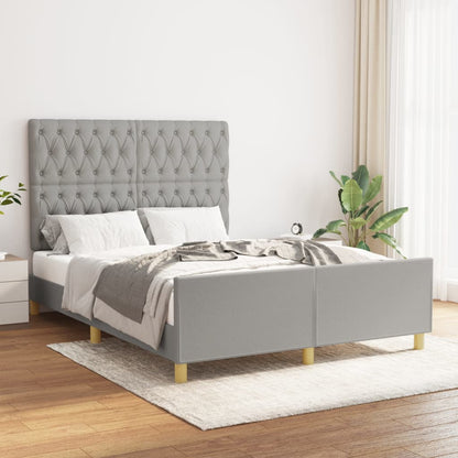 Giroletto senza Materasso Grigio Chiaro 140x200 cm Tessuto