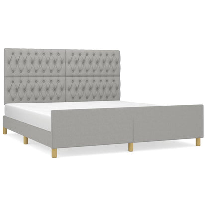 Giroletto senza Materasso Grigio Chiaro 180x200 cm Tessuto
