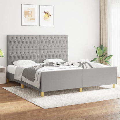 Giroletto senza Materasso Grigio Chiaro 180x200 cm Tessuto