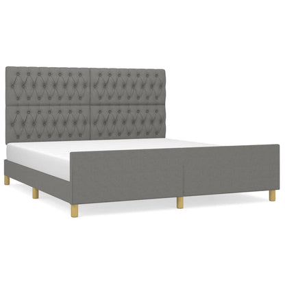 Giroletto senza Materasso Grigio Scuro 180x200 cm Tessuto