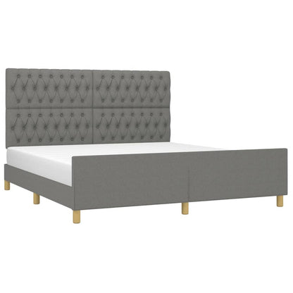 Giroletto senza Materasso Grigio Scuro 180x200 cm Tessuto