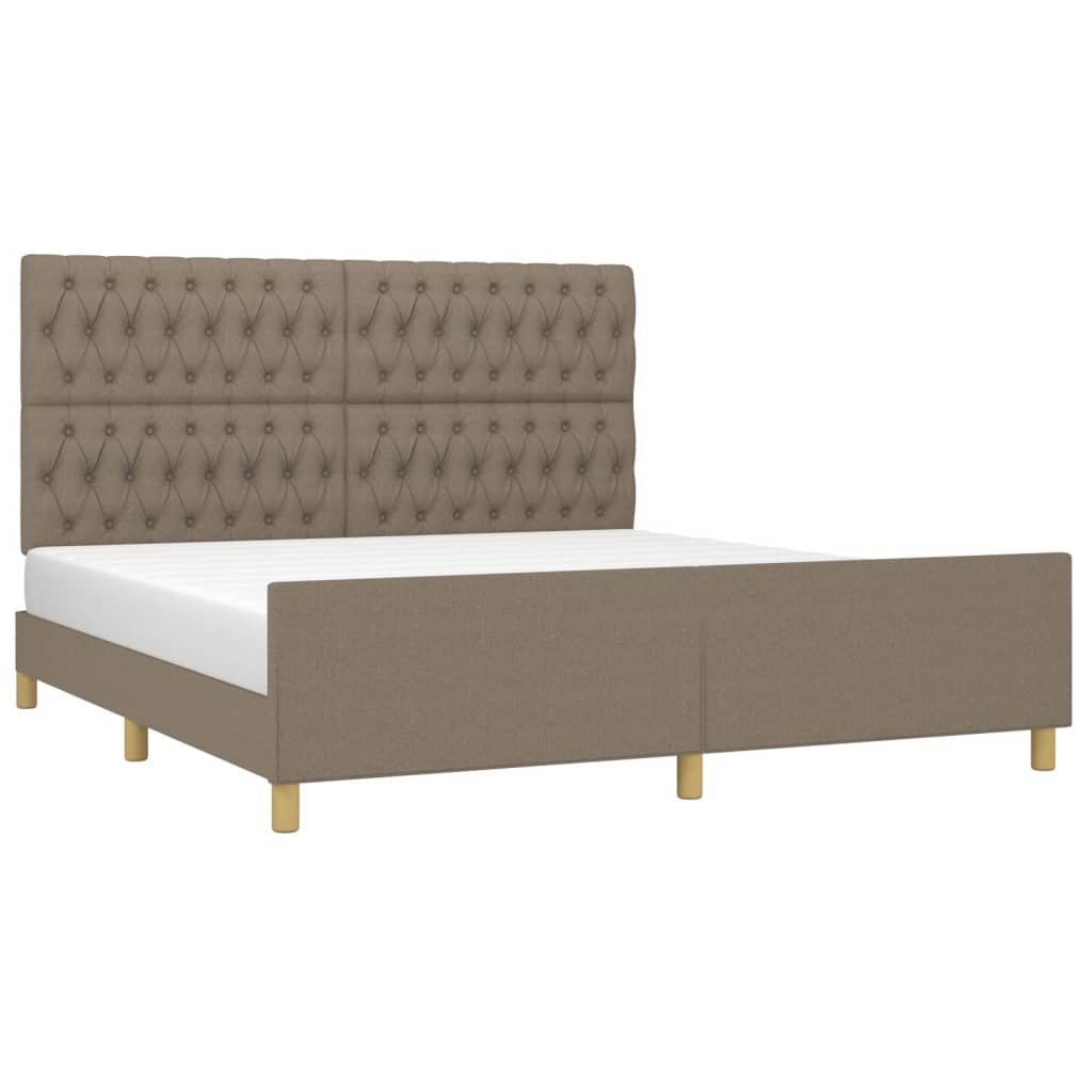 Giroletto senza Materasso Tortora 180x200 cm in Tessuto