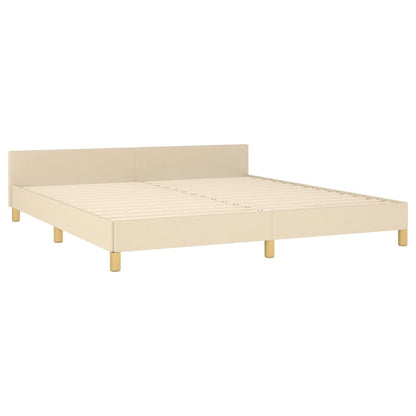 Giroletto senza Materasso Crema 180x200 cm in Tessuto