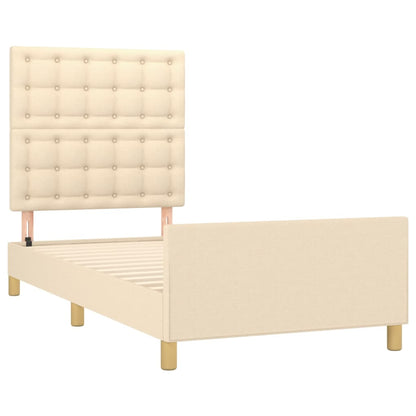 Giroletto con Testiera Crema 80x200 cm in Tessuto