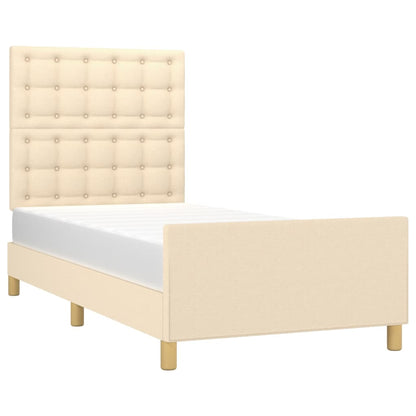 Giroletto senza Materasso Crema 90x200 cm in Tessuto