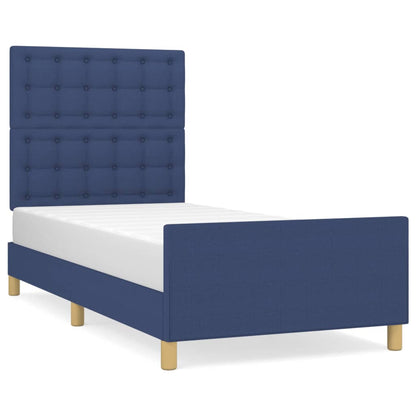 Giroletto senza Materasso Blu 90x200 cm in Tessuto