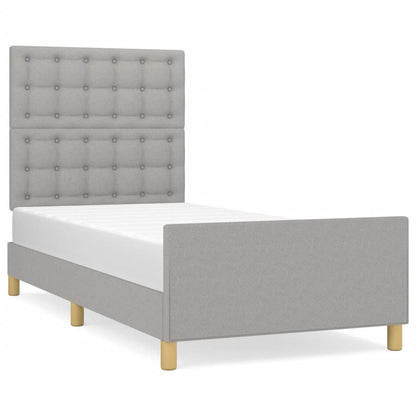 Giroletto senza Materasso Grigio Chiaro 100x200 cm Tessuto
