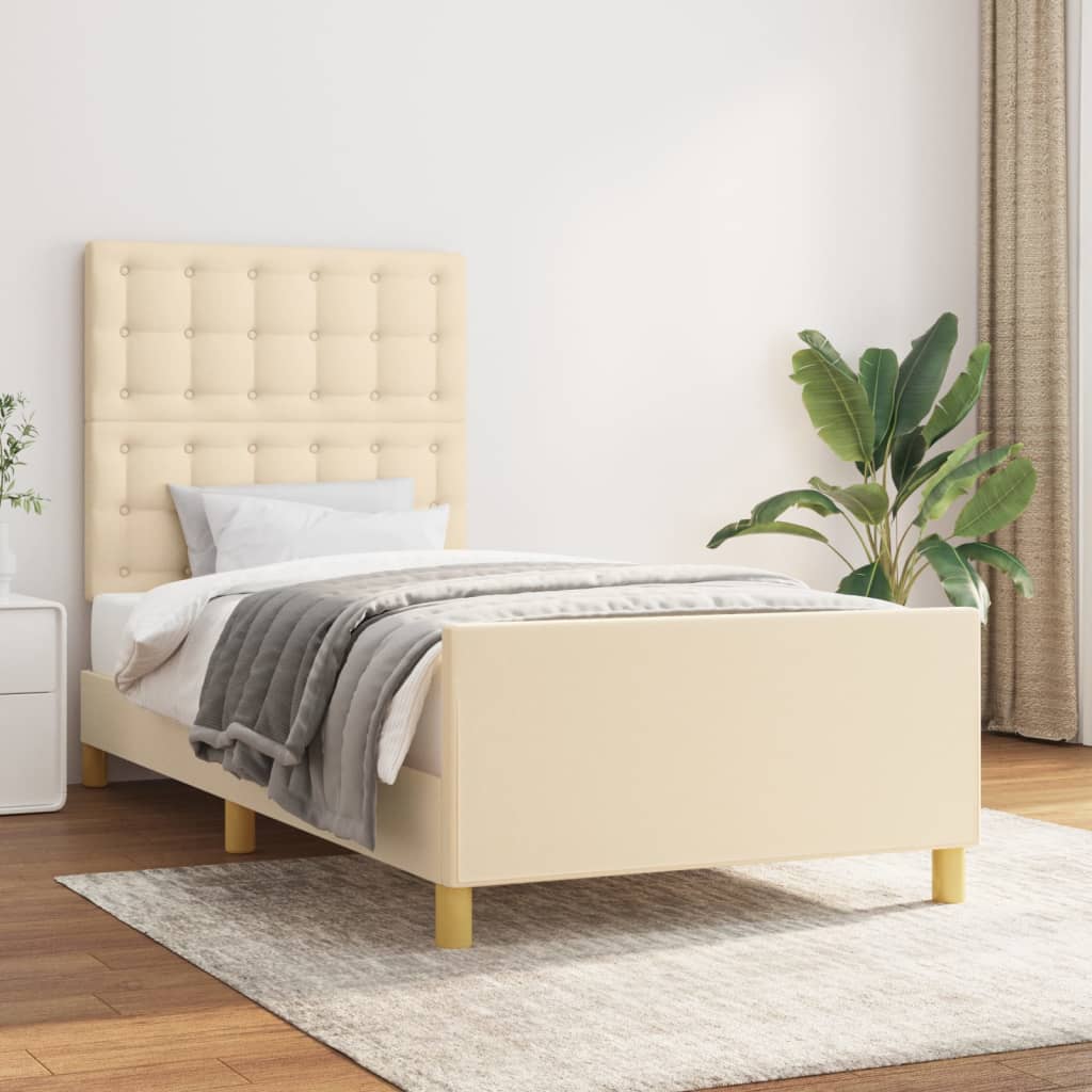 Giroletto senza Materasso Crema 100x200 cm in Tessuto
