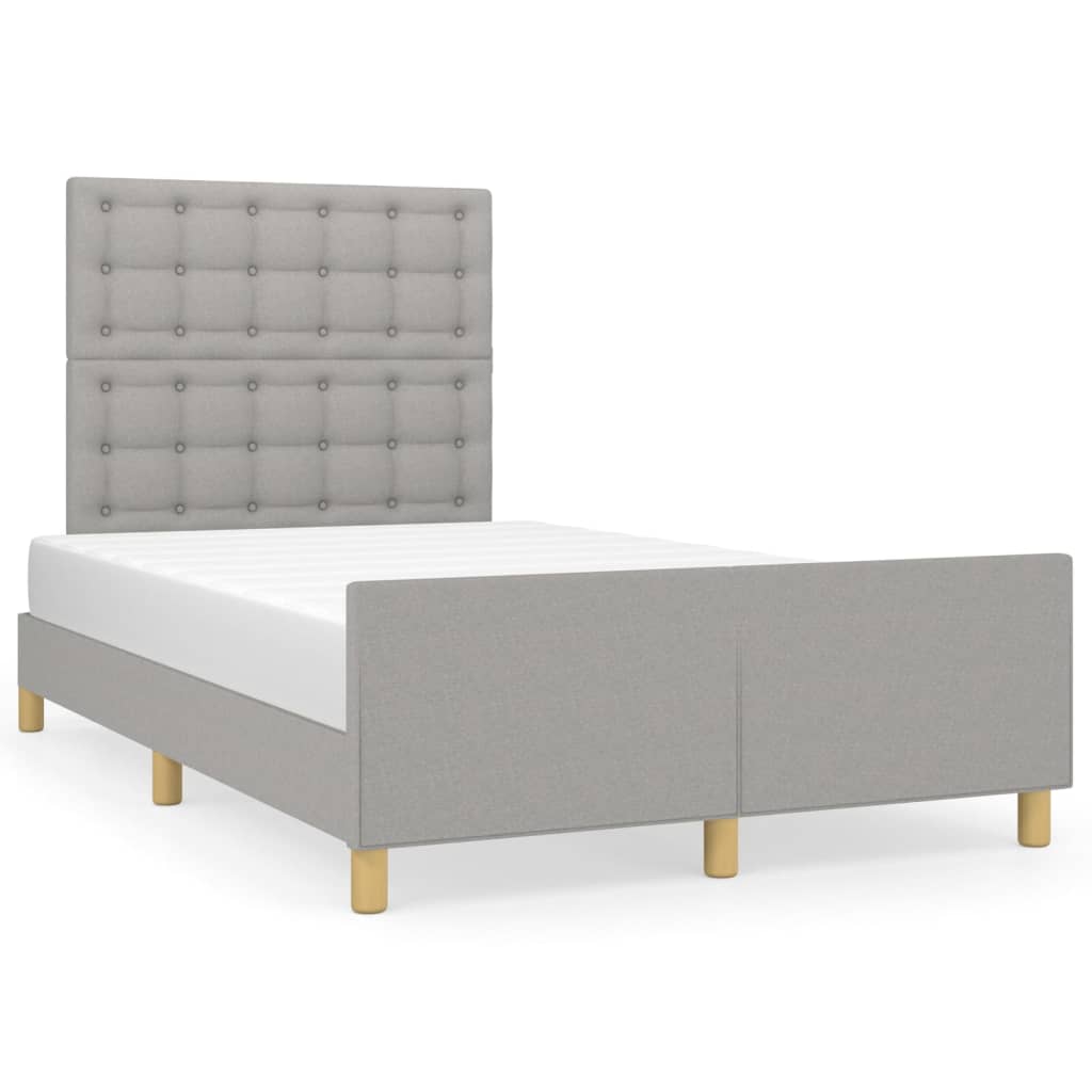 Giroletto senza Materasso Grigio Chiaro 120x200 cm Tessuto