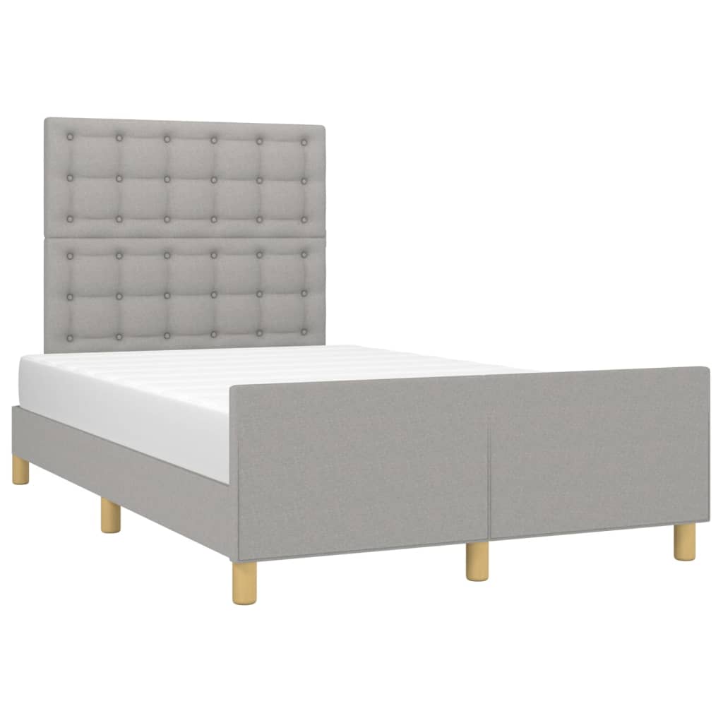Giroletto senza Materasso Grigio Chiaro 120x200 cm Tessuto