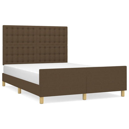 Giroletto senza Materasso Marrone Scuro 140x190 cm Tessuto