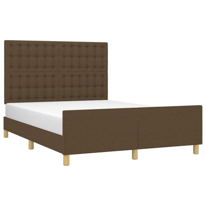 Giroletto senza Materasso Marrone Scuro 140x190 cm Tessuto