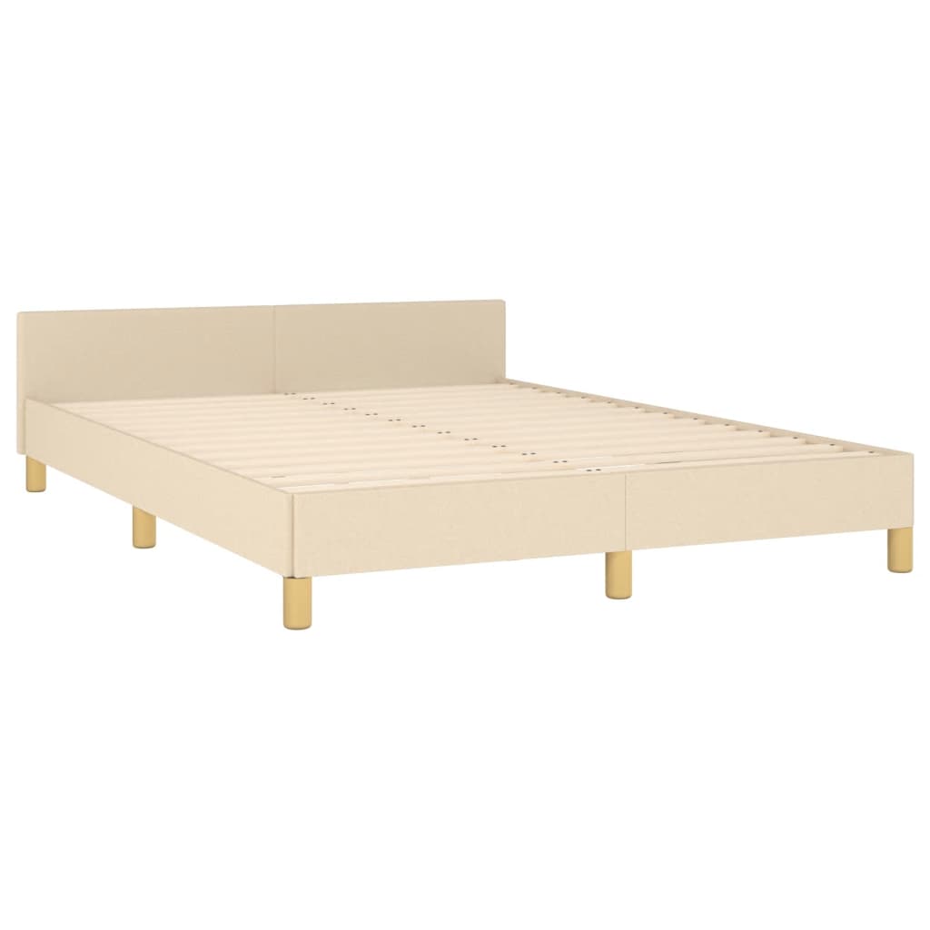 Giroletto senza Materasso Crema 140x190 cm in Tessuto