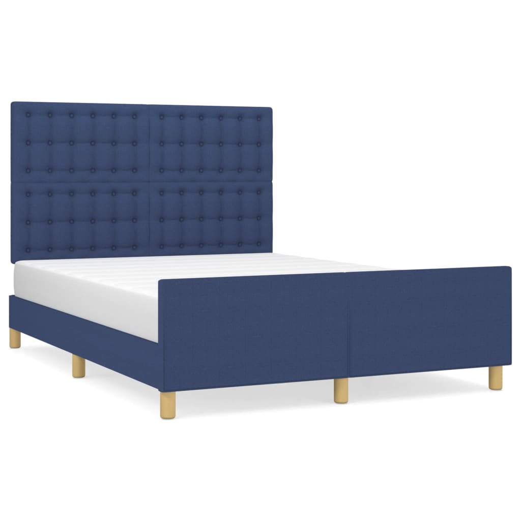 Giroletto senza Materasso Blu 140x200 cm in Tessuto