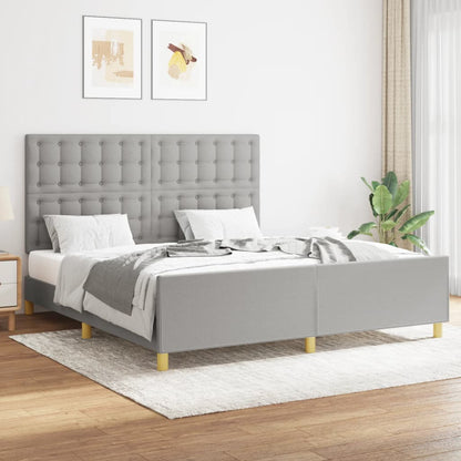 Giroletto senza Materasso Grigio Chiaro 160x200 cm Tessuto