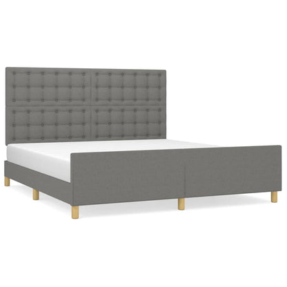 Giroletto senza Materasso Grigio Scuro 160x200 cm Tessuto