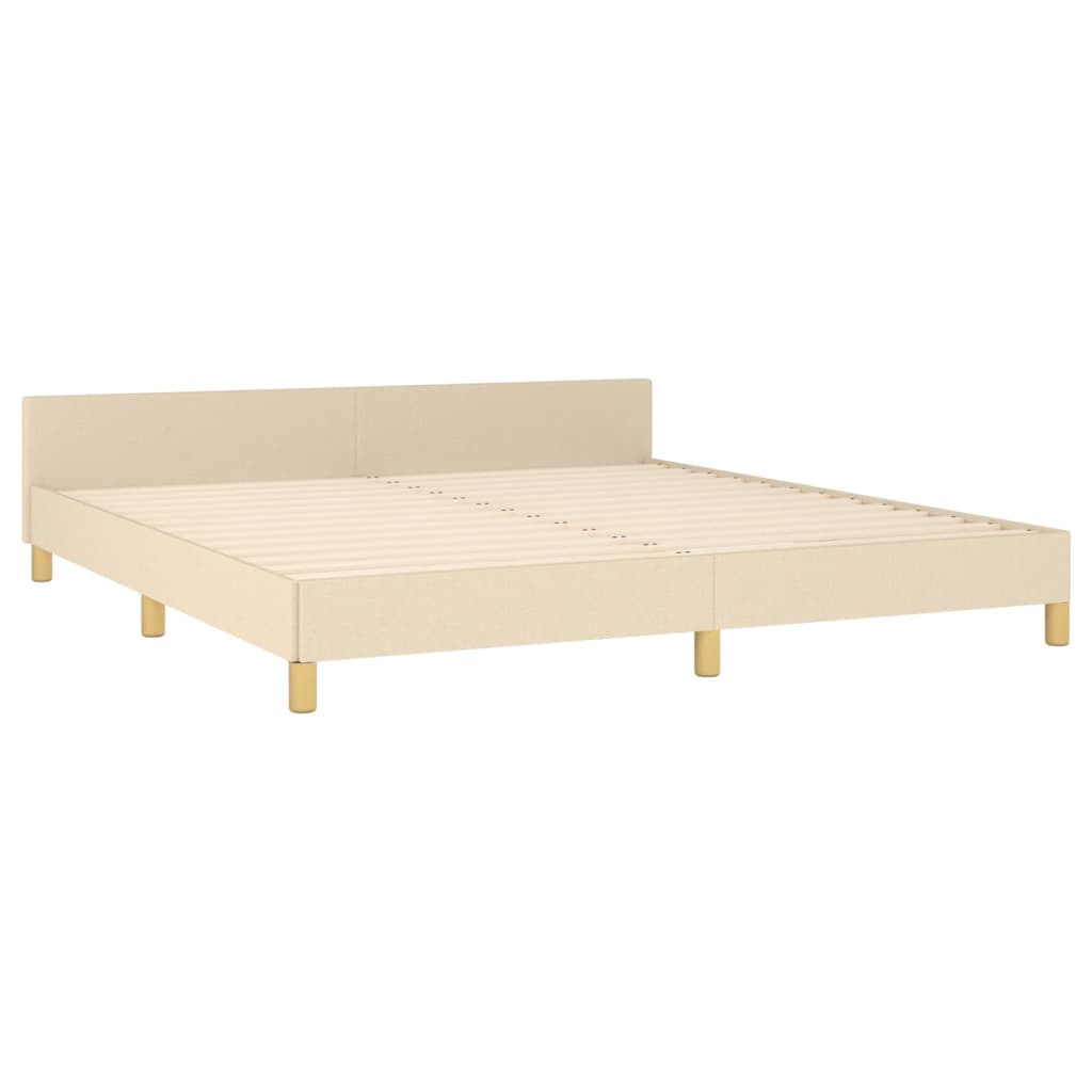 Giroletto senza Materasso Crema 160x200 cm in Tessuto