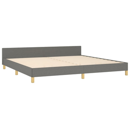 Giroletto senza Materasso Grigio Scuro 200x200 cm Tessuto