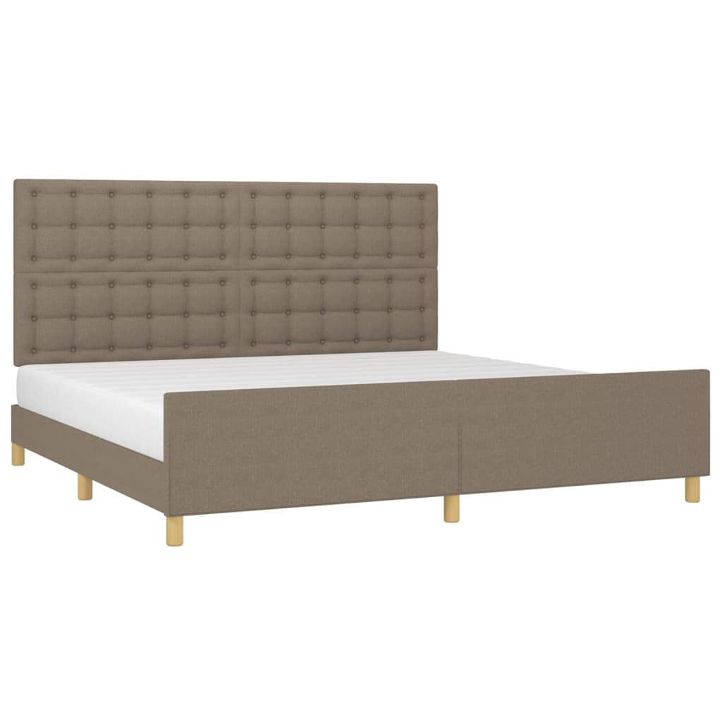 Giroletto senza Materasso Tortora 200x200 cm in Tessuto