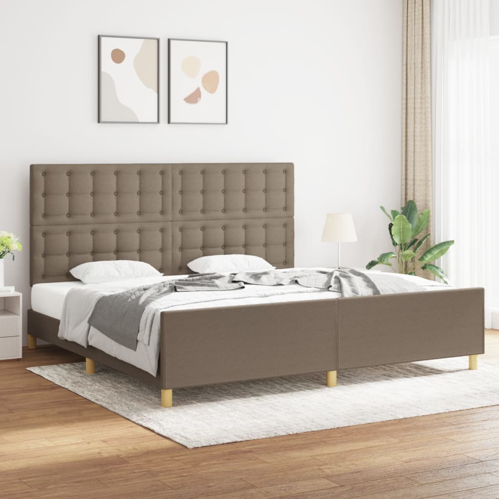 Giroletto senza Materasso Tortora 200x200 cm in Tessuto