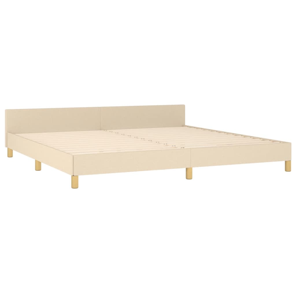 Giroletto senza Materasso Crema 200x200 cm in Tessuto