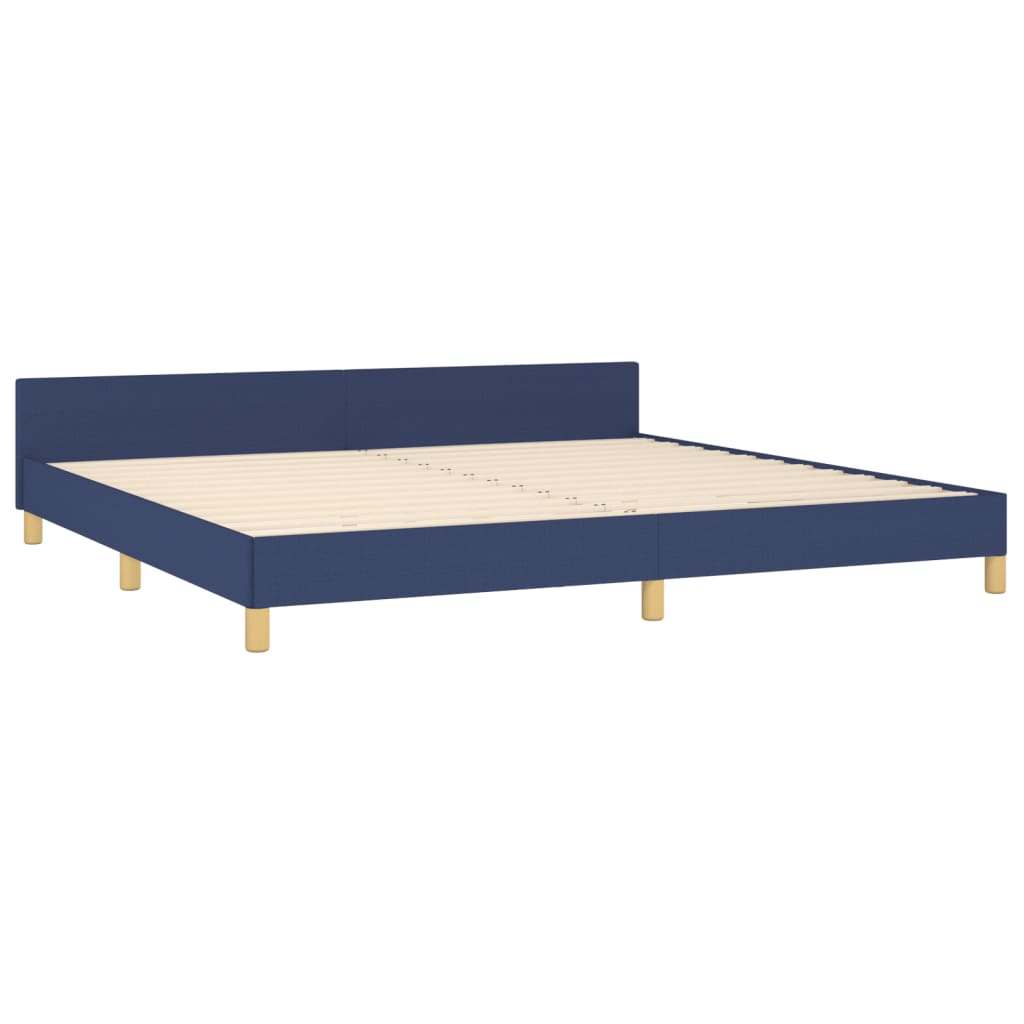Giroletto senza Materasso Blu 200x200 cm in Tessuto
